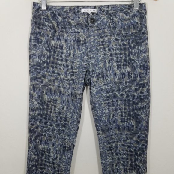 CAbi Print Stretch Jeans Size 4 - Picture 2 of 6